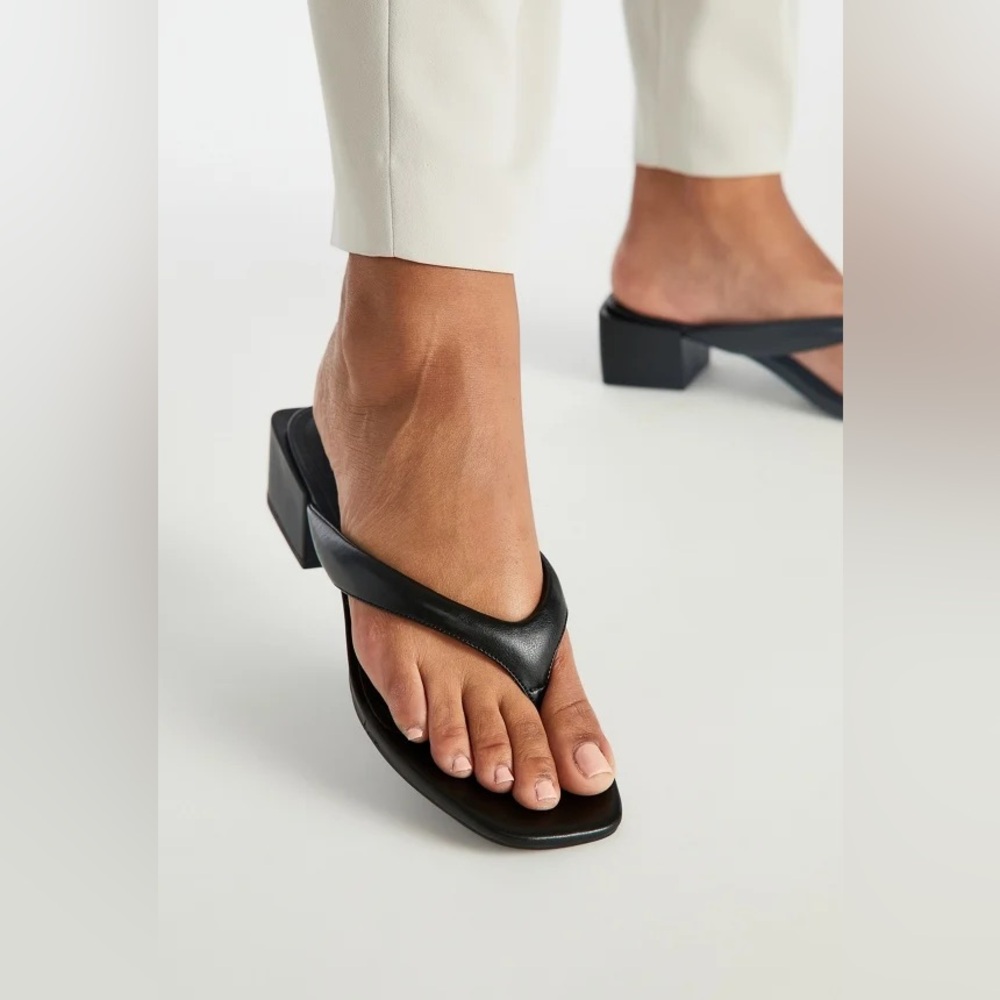 JustFab Aya Block Heeled Sandals - Black - Size 9.5 NEW WITH BOX